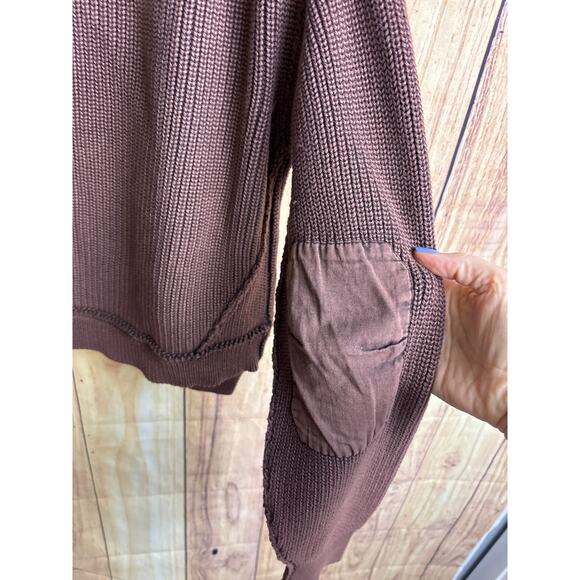 Free People We the Free Knit Cardigan Sweater with Pockets Brown Size S New - Picture 8 of 8